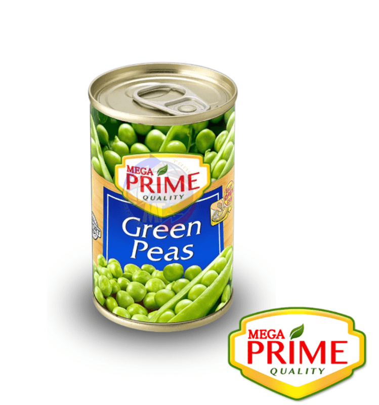 Mega Prime Green Peas 155g