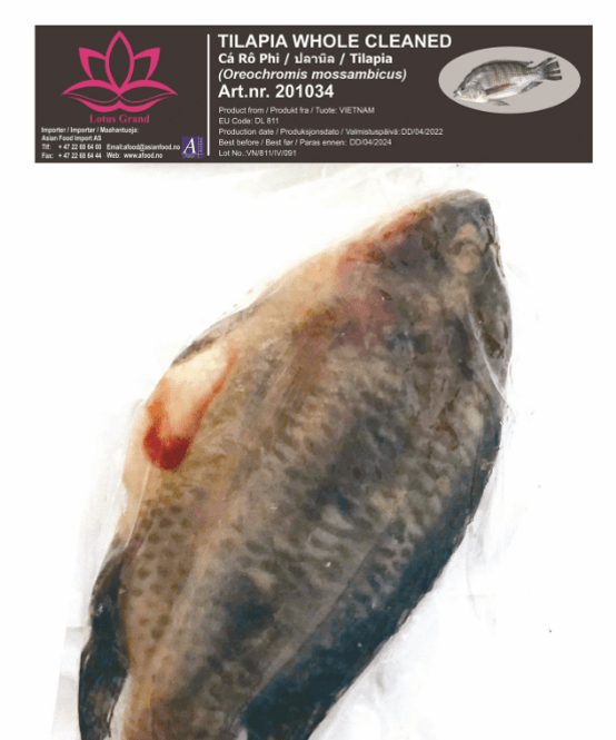 Hovedbilde Tilapia LOTUS whole cleaned (800g+/pc).